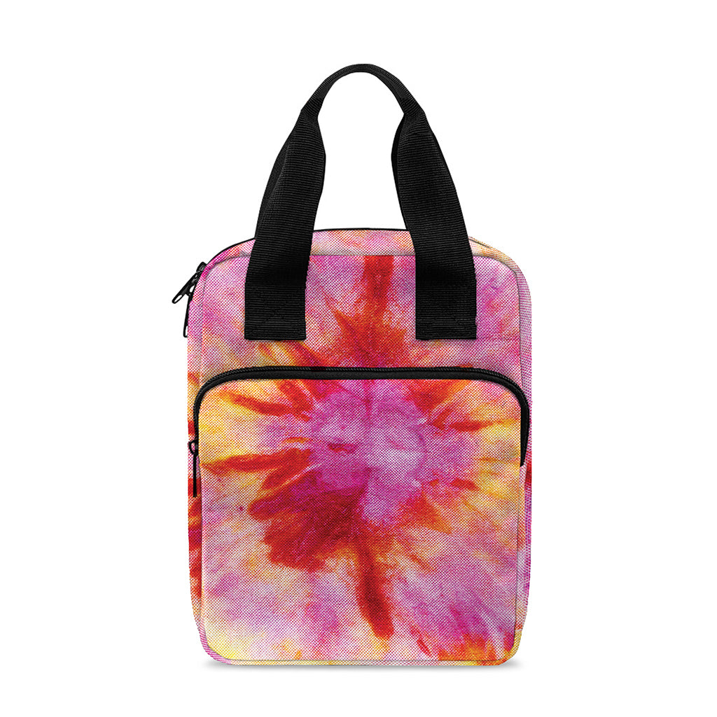 Pink And Yellow Tie Dye Print Bible Tote Bag