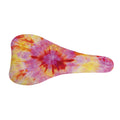 Pink And Yellow Tie Dye Print Bicycle Seat Cover