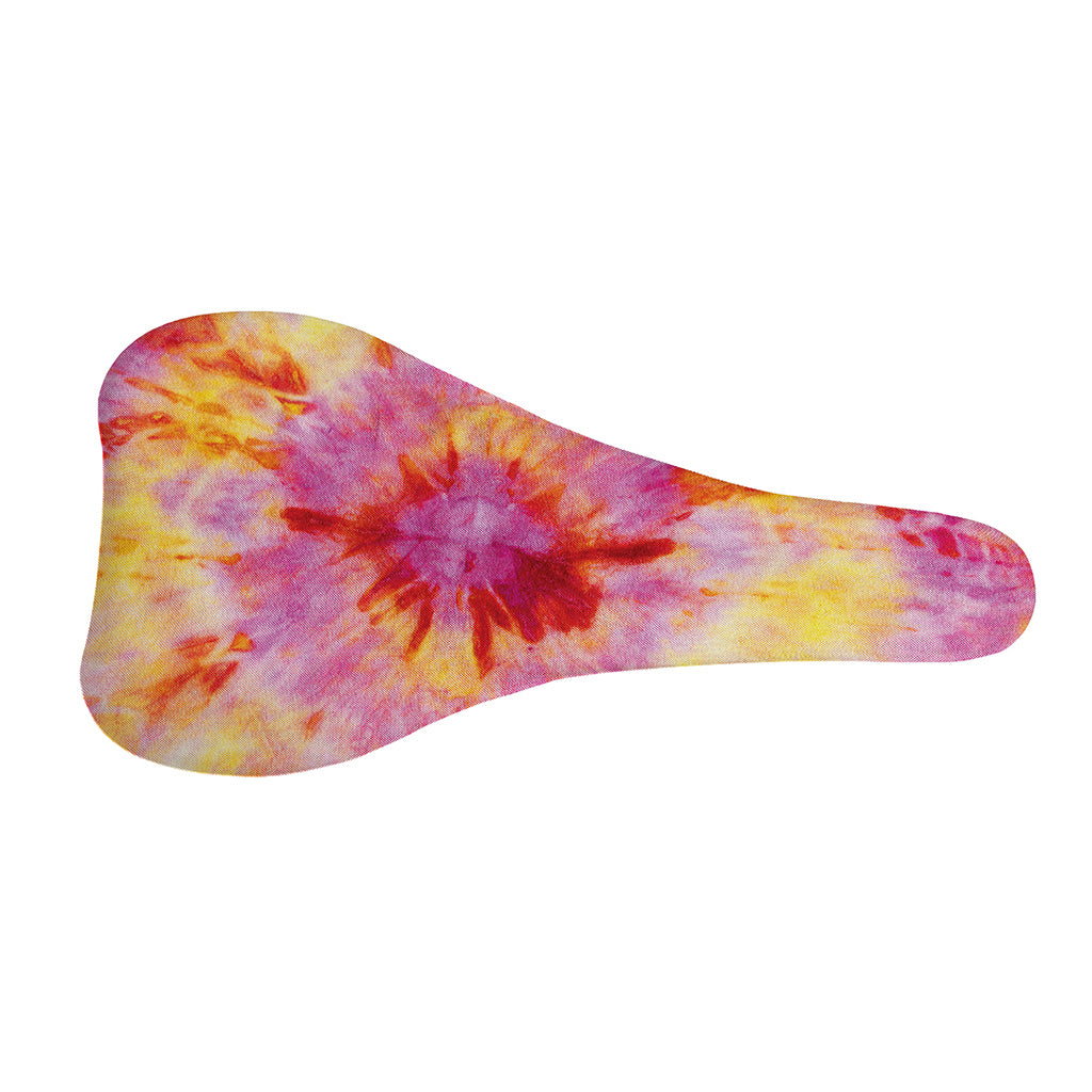 Pink And Yellow Tie Dye Print Bicycle Seat Cover