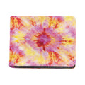 Pink And Yellow Tie Dye Print Bifold Wallet