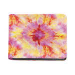 Pink And Yellow Tie Dye Print Bifold Wallet