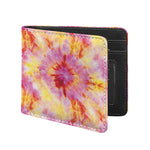 Pink And Yellow Tie Dye Print Bifold Wallet