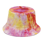 Pink And Yellow Tie Dye Print Bucket Hat