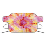 Pink And Yellow Tie Dye Print Car Windshield Snow Cover