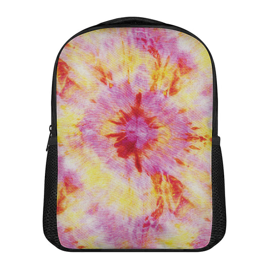 Pink And Yellow Tie Dye Print Casual Backpack