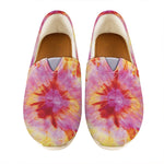 Pink And Yellow Tie Dye Print Casual Shoes