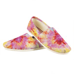 Pink And Yellow Tie Dye Print Casual Shoes