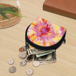Pink And Yellow Tie Dye Print Coin Purse