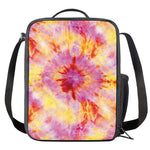 Pink And Yellow Tie Dye Print Crossbody Lunch Bag