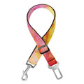 Pink And Yellow Tie Dye Print Dog Seat Belt