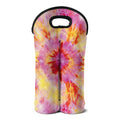 Pink And Yellow Tie Dye Print Double Neoprene Wine Tote