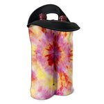 Pink And Yellow Tie Dye Print Double Neoprene Wine Tote