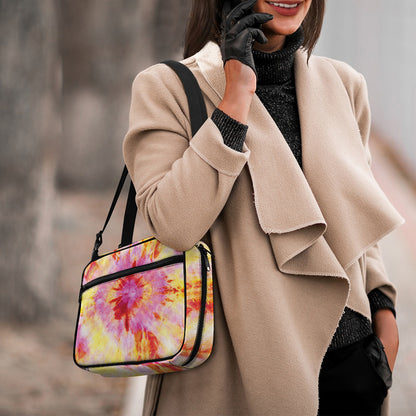 Pink And Yellow Tie Dye Print Double Strap Bible Bag