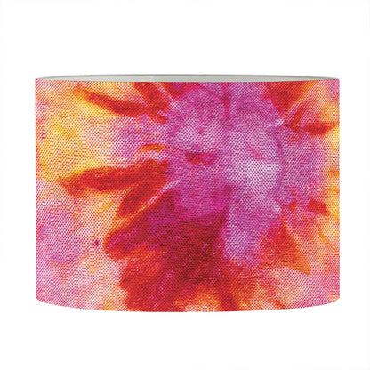Pink And Yellow Tie Dye Print Drum Lamp Shade