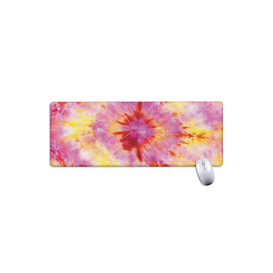 Pink And Yellow Tie Dye Print Extended Mouse Pad