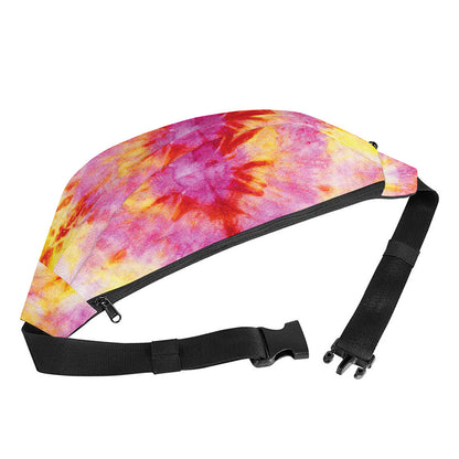 Pink And Yellow Tie Dye Print Fanny Pack
