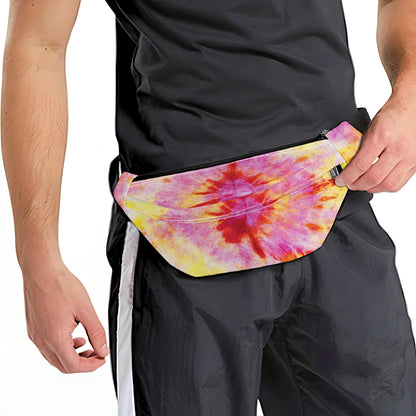 Pink And Yellow Tie Dye Print Fanny Pack