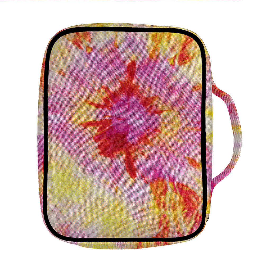 Pink And Yellow Tie Dye Print Front Pocket Bible Bag