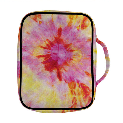 Pink And Yellow Tie Dye Print Front Pocket Bible Bag