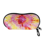Pink And Yellow Tie Dye Print Glasses Case