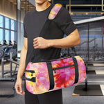 Pink And Yellow Tie Dye Print Gym Bag