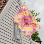 Pink And Yellow Tie Dye Print House Flag