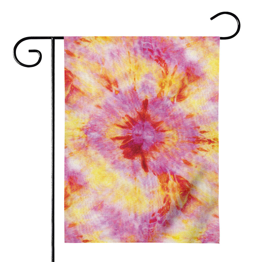 Pink And Yellow Tie Dye Print House Flag