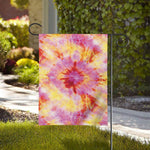 Pink And Yellow Tie Dye Print House Flag