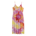 Pink And Yellow Tie Dye Print Jersey Midi Cami Dress