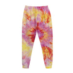 Pink And Yellow Tie Dye Print Jogger Pants