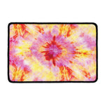 Pink And Yellow Tie Dye Print Kitchen Mat