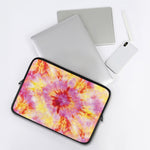 Pink And Yellow Tie Dye Print Laptop Sleeve
