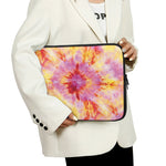 Pink And Yellow Tie Dye Print Laptop Sleeve