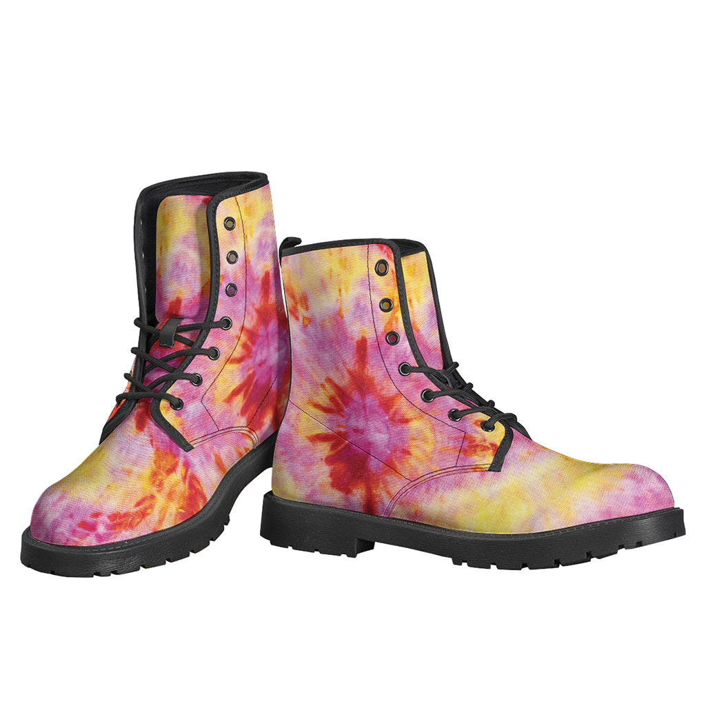 Pink And Yellow Tie Dye Print Backpack