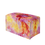 Pink And Yellow Tie Dye Print Leather Tissue Box Cover