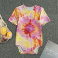 Pink And Yellow Tie Dye Print Men's Bodysuit