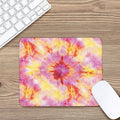 Pink And Yellow Tie Dye Print Mouse Pad