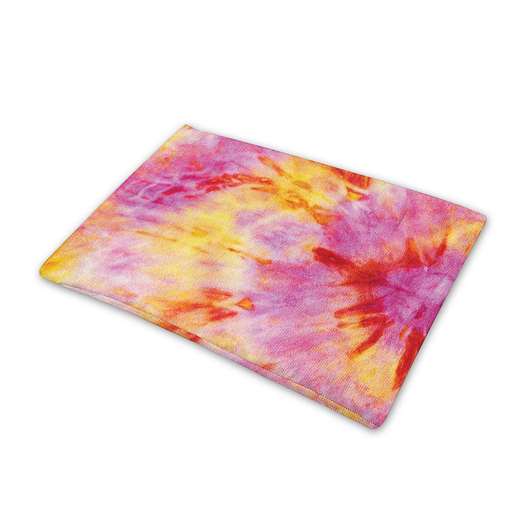 Pink And Yellow Tie Dye Print Pet Cooling Mat Cover