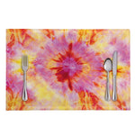 Pink And Yellow Tie Dye Print Placemat