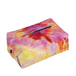 Pink And Yellow Tie Dye Print Rectangle Tissue Box Cover
