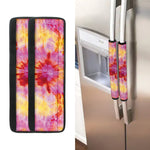 Pink And Yellow Tie Dye Print Refrigerator Handle Covers