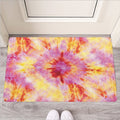 Pink And Yellow Tie Dye Print Rubber Doormat