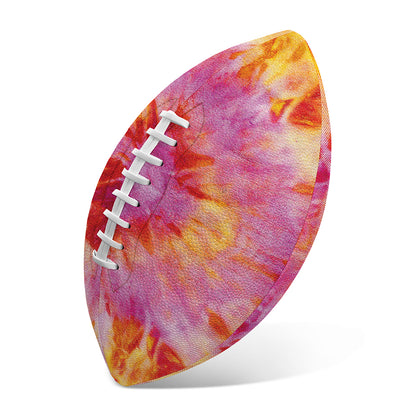 Pink And Yellow Tie Dye Print Rugby Ball