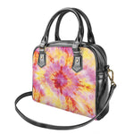 Pink And Yellow Tie Dye Print Shoulder Handbag