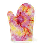 Pink And Yellow Tie Dye Print Single Oven Mitt