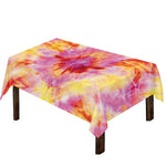 Pink And Yellow Tie Dye Print Tablecloth