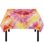 Pink And Yellow Tie Dye Print Tablecloth