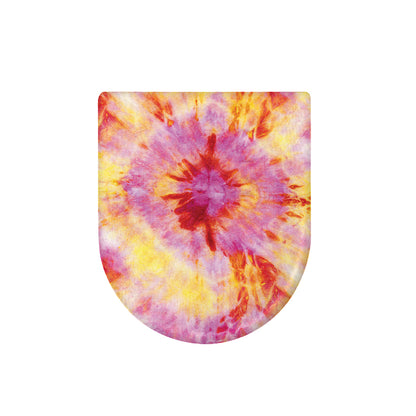Pink And Yellow Tie Dye Print Toilet Lid Cover