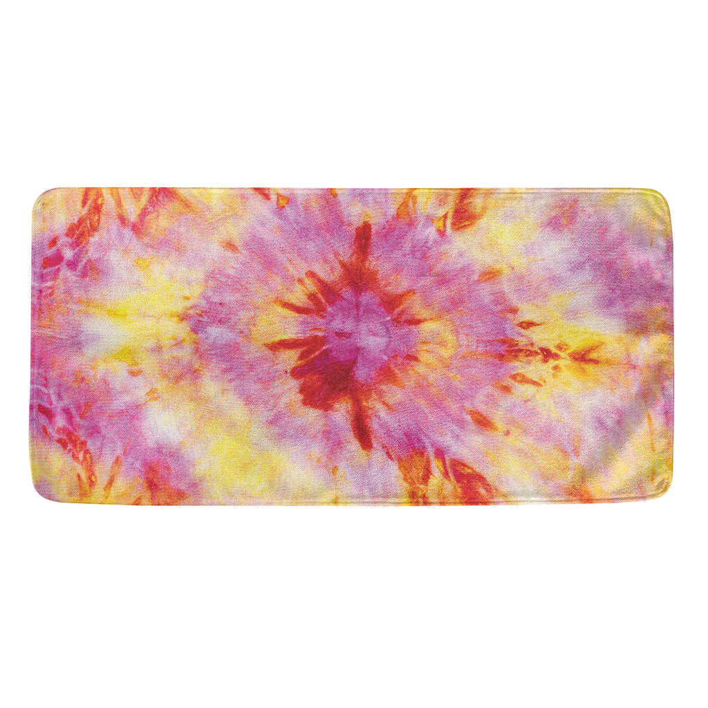 Pink And Yellow Tie Dye Print Towel