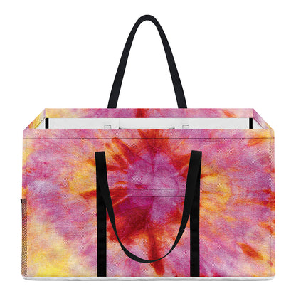 Pink And Yellow Tie Dye Print Utility Tote Bag